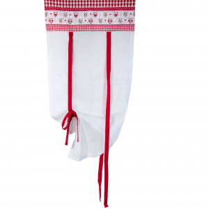 Tendina con gufetti rosso