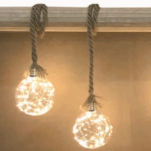 Bolla palla luminosa con led D.15 con corda