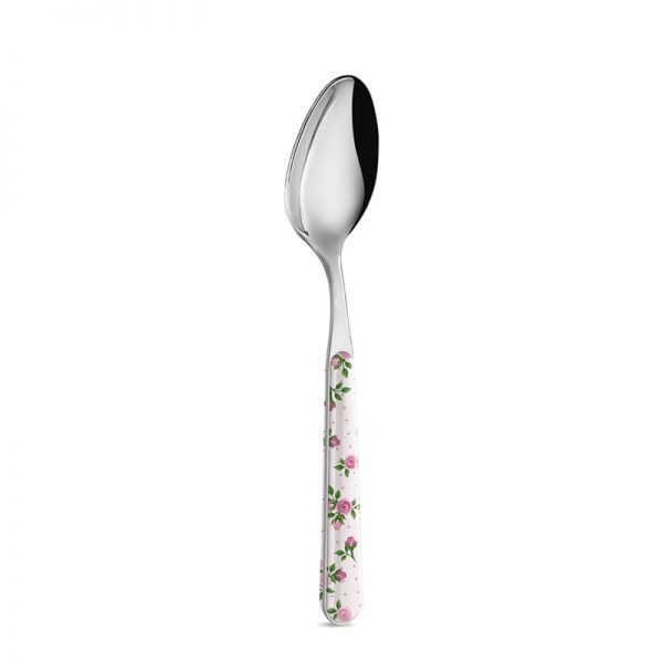 Posate in acciaio con roselline rosa - Neva - immagine 3