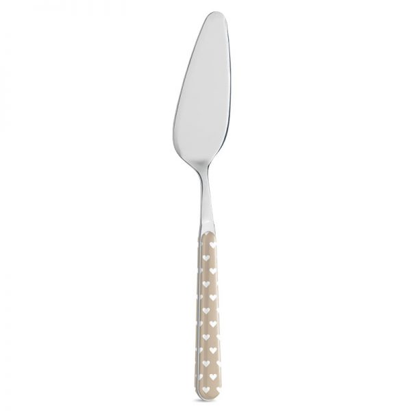 Pala torta in acciaio inox con cuoricini tortora – Neva