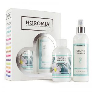Set profumatore bucato + spray per tessuti essenza bianco infinito – Horomia