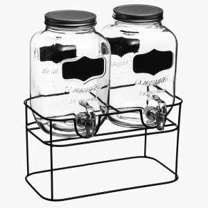 Set 2 dispenser da 4lt con supporto