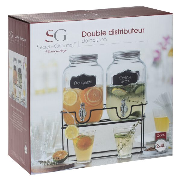 Set 2 dispenser da 4lt con supporto - immagine 3