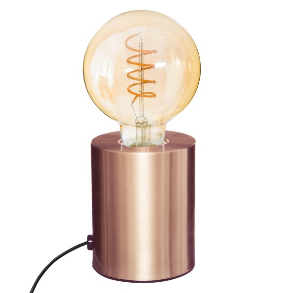 Base lampada in metallo colore rame