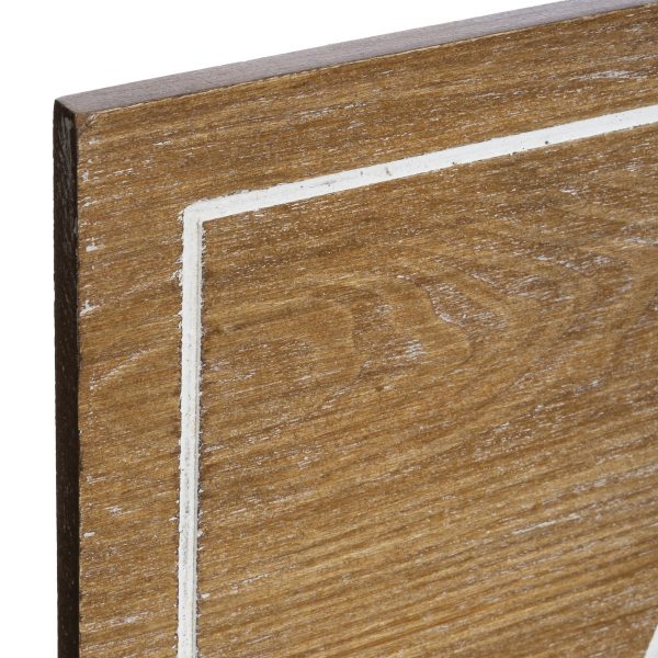 Targa in legno di abete con scritta "profiter de chaque instant" e cuore - immagine 2