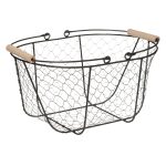 Cesto a basket house in metallo nero shabby - immagine 2