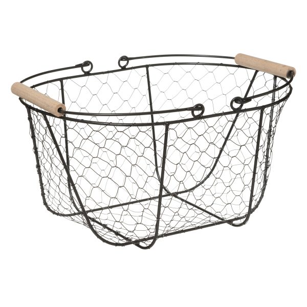 Cesto a basket house in metallo nero shabby - immagine 2
