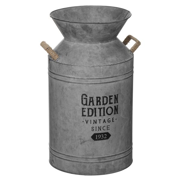 Vaso da latte zincato grande Garden Edition