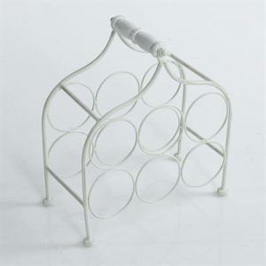 Cantinetta porta bottiglie bianco shabby