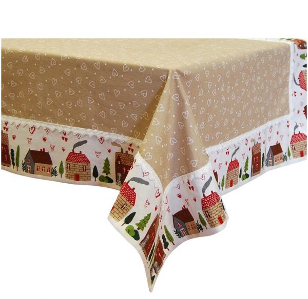 Tovaglia Village Beige 100x100cm