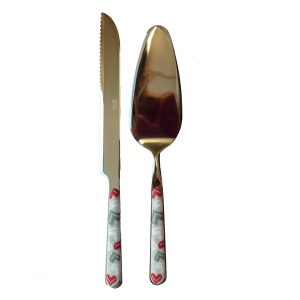 Set coltello panettone + pala torta in acciaio inox chabby - Neva