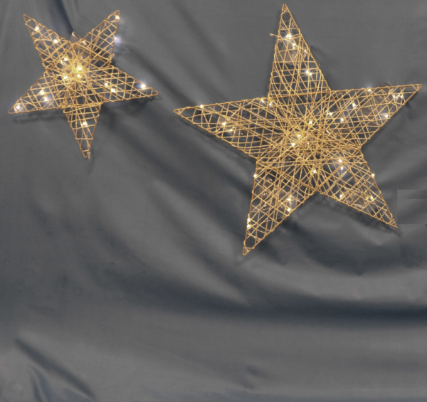 Stella lurex oro con led