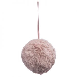 Decorazione a palla di peluche rosa