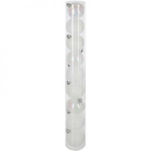 Set 9 palle di natale bianco D.60mm