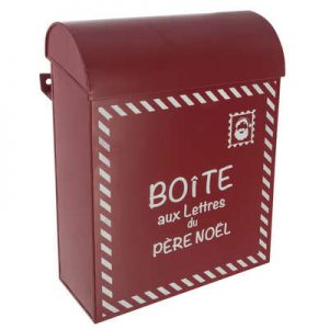 Cassetta per le lettere di babbo natale in metallo rosso