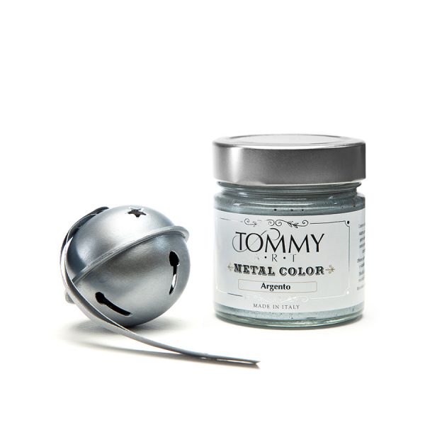 Vernice shabby metallica colore: argento 80ml