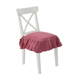 Cuscino sedia con frill lampone