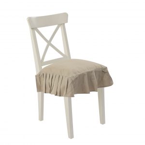 Cuscino sedia con frill tortora
