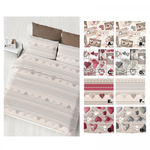 Completo letto cuori singolo