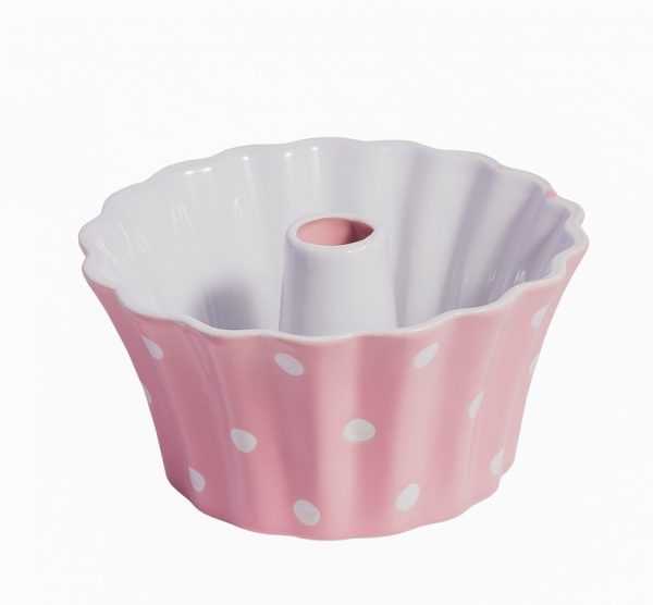 Stampo budino rosa con pois bianchi - Isabelle Rose