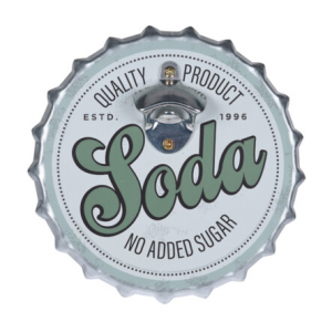 Apribottiglie da parete a forma di tappo Soda
