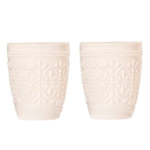 Set 2 bicchieri in opalina bianco