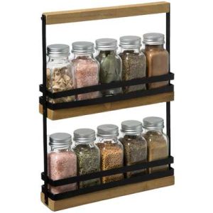 Porta spezie in Bamboo con 10 spezie incluse