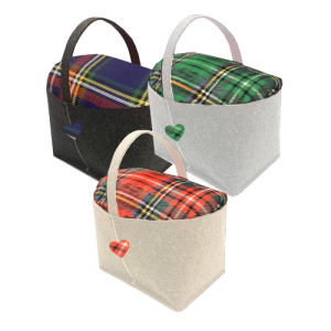 Plaid Hamilton tartan 130x160cm con borsa