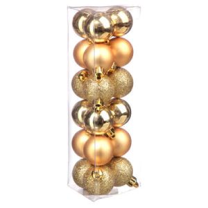 Set 18 palle di natale oro D.30mm