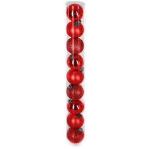 Set 9 palle di natale rosso D.60MM