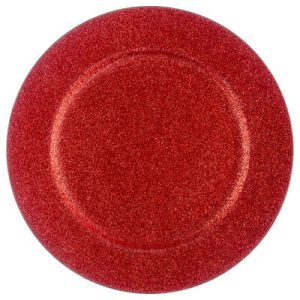 Sottopiatto glitter rosso