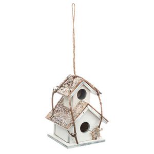 Decorazione casetta con torretta in legno e stellina