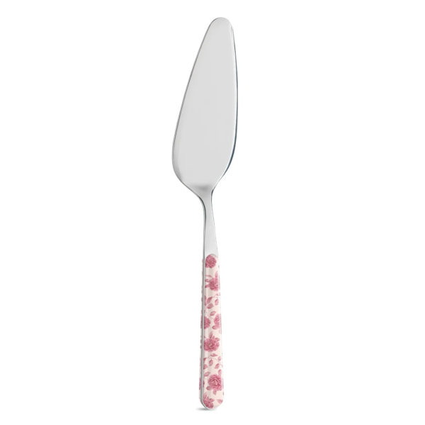 Pala torta in acciaio inox con fiori rosa – Neva