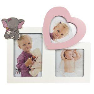 Portafoto bimba con cuore e elefantino