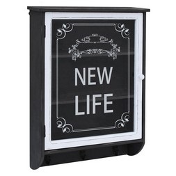 Mobiletto pensile New Life nero e bianco shabby