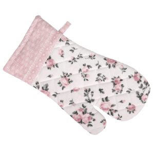 Guantone Nora rosa con roselline -  Nuvole di Stoffa