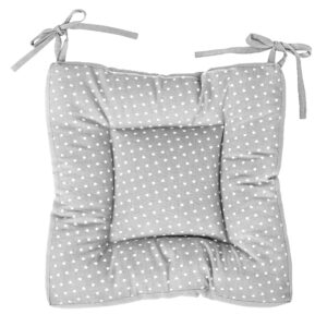 Set 4 cuscini sedia Matilde grigio con cuoricini - Nuvole di Stoffa