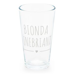 Bicchiere "Bionda inebriante" in vetro borosilicato – Nuvole di stoffa