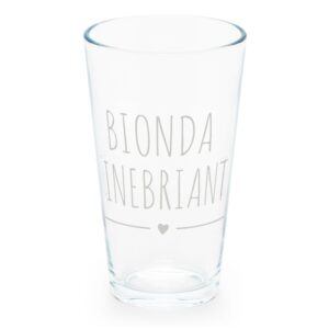 Bicchiere "Bionda inebriante" in vetro borosilicato – Nuvole di stoffa