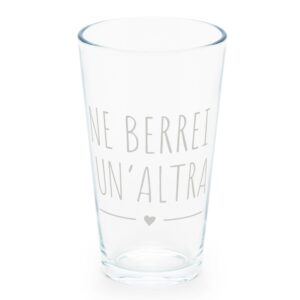 Bicchiere "Ne berrei un'altra" in vetro borosilicato – Nuvole di stoffa