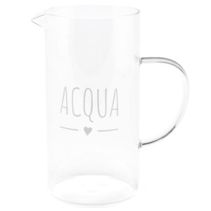 Brocca "Acqua" in vetro borosilicato – Nuvole di stoffa