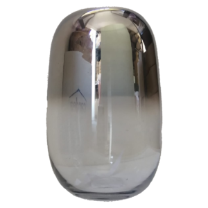 Vaso in vetro sfumato argento