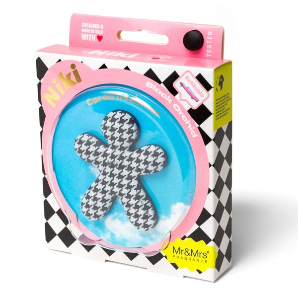 Profumatore auto ricaricabile Niki Chrome Blue profumazione Equilibrium - Mr&Mrs - immagine 2