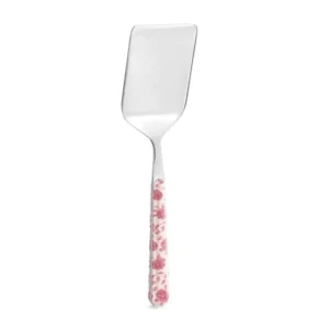 Pala lasagna in acciaio inox con fiori rosa - Neva