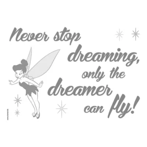 Stickers da parete "Never stop dreaming...." con Trilly