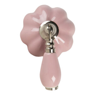 Pomello con pendente in ceramica rosa