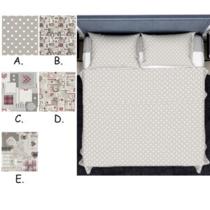Completo letto matrimoniale con cuori