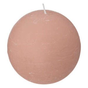 Candela sfera rustica rosa 10cm