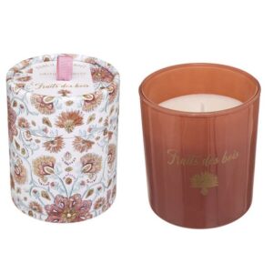 Scatola con candela in bicchiere al profumo di "Frutti di bosco" 130gr
