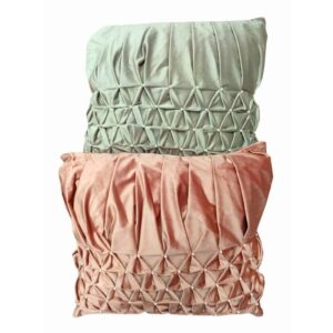 Cuscino Betty effetto velluto con perle